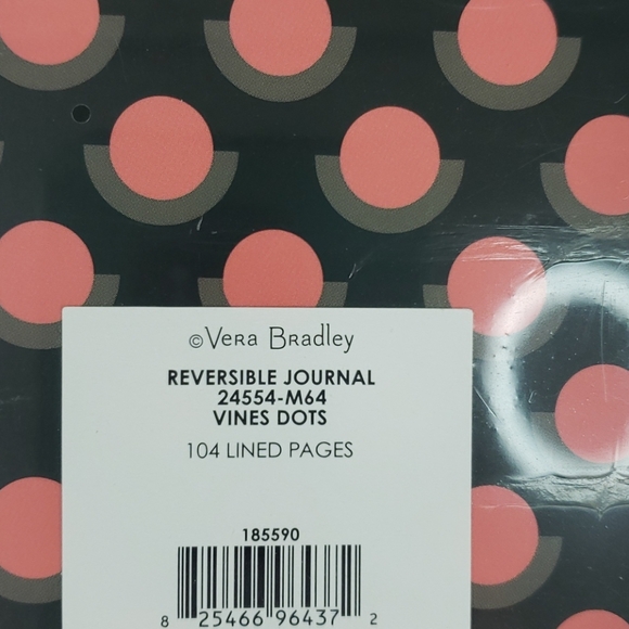 Vera Bradley Reversible Journal(Vines Dots) - Picture 3 of 3
